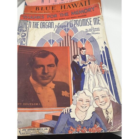 Vintage Sheet Music Lot Of 4 1930's Piano - Picture 3 of 4